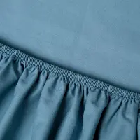 Kayori Split Topper Spannbettlaken Shizu Blau (Perkal)-160 x 200 cm
