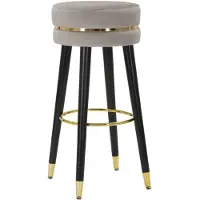 Mauro Ferretti Barhocker Paris Ø 35x74 cm grau schwarz gold