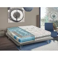 Talamo Italia Einzelmatratze Dpagher, abnehmbarer Bezug aus Memory Foam und unabhängigen Microsprings, 100% Italy, Anti-Milbe und hypoallergen, Cm 80x190 h25