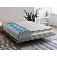 Dmora Quadratische und halbe Matratze Dfelip, Matratze aus Memory Foam und Gel mit 9 verschiedenen Zonen, 100% Italy, Anti-Milbe und hypoallergen, Cm 120x200 h27