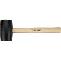 GRUPA TOPEX Gummihammer 50 mm/340 g, Holzstiel