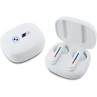 BMW Logos gedruckt - TWS ENC Bluetooth-Kopfhörer + Ladetasche (weiß)