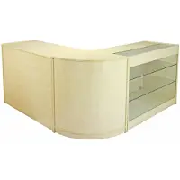 MonsterShop Retail Counter Ahorn Shop Display Storage Cabinet Abschließbare Glasvitrine Saturn