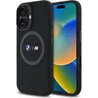 BMW Etui M Silikon gedruckt Ring Magsafe Na Iphone 16 - Czarne