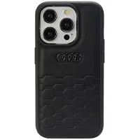 Audi GT Synthetic Leather iPhone 15 Pro 6.1"czarny/black hardcase AU-TPUPCIP15P-GT/D2-BK