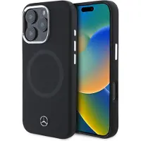 Mercedes-Benz MEHMP16L23SUTTK iPhone 16 Pro 6.3" schwarz hardcase Silicone Tonal Logo MagSafe Schutzhülle