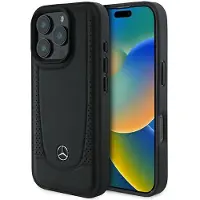 Mercedes-Benz MEHCP16XARMBK iPhone 16 Pro Max 6.9" czarny/black hardcase Leather Urban