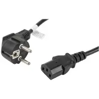 Lanberg CA-C13C-11CC-0018-BK Stromkabel Schwarz 1 8 m C13-Koppler CEE7/7
