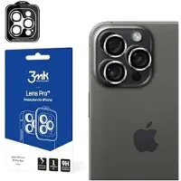 3MK Lens Protection Pro iPhone 15 Pro Max 6.7" srebrny/silver Ochrona na obiektyw aparatu z ramką mo