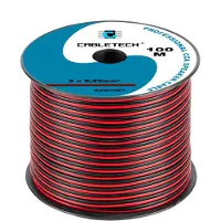 Cabletech CCA 0,20 mm Lautsprecherkabel schwarz-rot 100 m