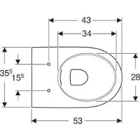 Geberit Renova Nr. 1 Comfort Wand-WC Tiefspüler, spülrandlos, wandhängend, erhöht, geschlossene Form, 500.694, 500.694.01.1, Farbe: Weiß
