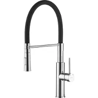Kuchinox Küchenarmatur in U-Form mit Auslauf Shire schwarz chrom