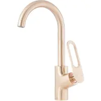 Laveo Design Spültischtischarmatur stehend mit U-Auslauf Rosé Gold