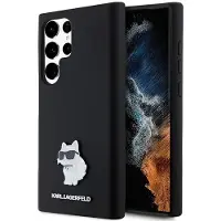 Karl Lagerfeld Klhcs23lsmhcnpk S23 Ultra S918 Silicone Choupette Pin Handyhülle