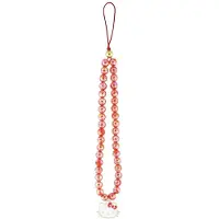 Hello Kitty Pearls Kitty Head Universal Hand Strap - red