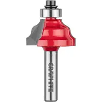 GRUPA TOPEX Widia Graphitschneider (Formschneider mit Lager, dekorativ, HM, 28,8 x 15,9 mm, Schaft 8 mm)