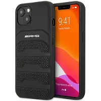 Mercedes Amg Amhcp14mgsebk Iphone 14 Plus15 Plus 6.7 Leather Debossed Lines Handyhülle