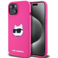 Karl Lagerfeld Klhmp15mschpplf Iphone 15 Plus14 Plus 6.7 Silicone Choupette Head Handyhülle