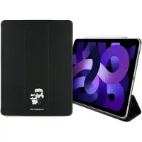 Karl Lagerfeld Saffiano Magnetic Karl & Choupette iPad Air 13 2024 Book Cover Case - Black