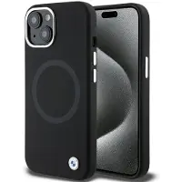 BMW BMHMP15SSILBK2 iPhone 15 6.1" czarny/black Signature Liquid Silicone MagSafe