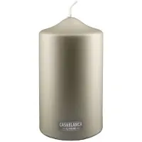 Gilde Stumpenkerze,champagnerfarben metallic