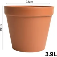 Prosperplast 3.9l Glinka Collection 22x22x19 Cm Flowerpot Orange