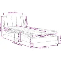 vidaXL Bettgestell ohne Matratze "Zadar" Schwarz 80x200 cm Kunstleder