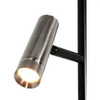 Steinhauer Stehlampe 2-Leuchten Lumo Schwarz mit Nickel