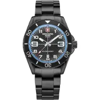 Swiss Alpine Military Herren Armbanduhr Taucheruhr Raptor schwarz 7029.1171