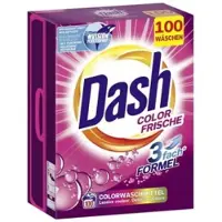 Dash Waschmittel Color Frische, Colorwaschmittel, Pulver, 3-fach Formel, 5 kg, Waschladungen 100