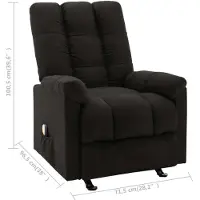 vidaXL Massagesessel Schwarz Stoff