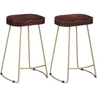 vidaXL Gavin Barhocker 2 Stk. Massivholz Mango