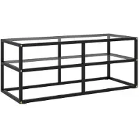 vidaXL TV-Schrank Schwarz mit Hartglas 100x40x40 cm