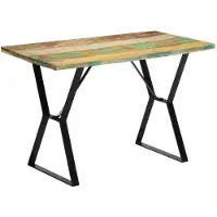 vidaXL Esstisch 120x60x76 cm Altholz Massiv