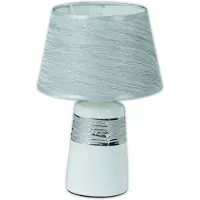 Näve Tischleuchte - Material: Keramik, Textil - Farbe:weiß; 3137923
