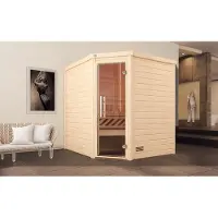 Weka Massivholzsauna TURKU 2 GT, BioS 9.0 x B x T x H x 195 x 195 x 205