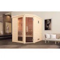 Weka Premium Massivholz-Sauna TURKU Gr. 2 Sparset 7,5 kW OS inkl. digitaler Steuerung x B x T x H x 195 x 195 x 205