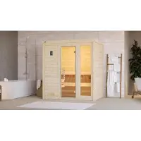 Weka Premium Massivholz-Sauna BERGEN Gr. 1 Sparset 7,5 kW OS inkl. digitaler Steuerung x B x T x H x 196 x 145 x 205