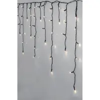 Star Micronics LED Eiszapfen-Lichterkette Crispy Ice White, 960 LEDs, 24m, IP44