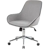 Dmora Bürostuhl Dcampan, Arbeitsstuhl mit Rollen, Ergonomischer Bürositz, 66x59h98 cm, Grau