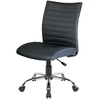 Dmora Bürostuhl Dkum, Arbeitsstuhl, ergonomischer Bürositz, 54x48h90/100 cm, schwarz