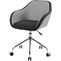 Dmora Bürostuhl Dgorgon, Arbeitsbürostuhl, Ergonomischer Bürostuhl, 56x58h77/84 cm, Grau und Schwarz