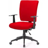 Dmora Bürostuhl Dlom, Chefsessel mit Armlehnen, Ergonomischer Bürositz, 61x65h98/108 cm, Rot