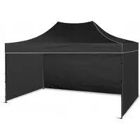 Ekspand | Faltzelt S4 - 2x3m - Schwarz - Wasserdicht, Stabil, Für Veranstaltungen, Garten