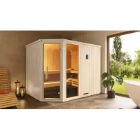 Weka Elementsauna Varberg 4 GTF Trend, BioS 9.0 weiß x B x T x H x 244 x 197 x 199