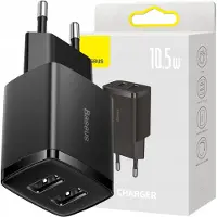 Baseus Compact, Drinnen, AC, 5 V, Schwarz