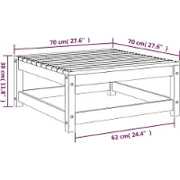 vidaXL Gartenhocker 70x70x30 cm Massivholz Douglasie