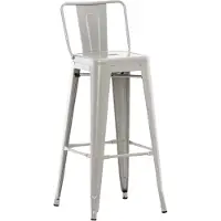 TPFLiving Barhocker Massimo Metall Silber