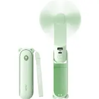 JISULIFE Handheld Fan Life8 Mini Portable USB Fan with 2000mAh Power Bank and Flashlight - Green