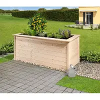 Weka Hochbeet , beige (natur), B:205cm H:81cm T:80cm, Massivholz, Pflanzgefäße, Hochbeet, BxTxH: 205x80x81 cm